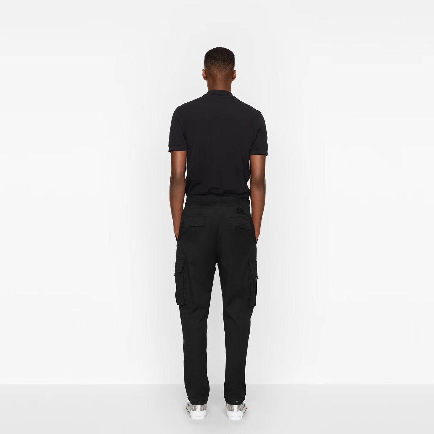 CD ICON LOGO EMBROIDERY BLACK POLO SHIRT