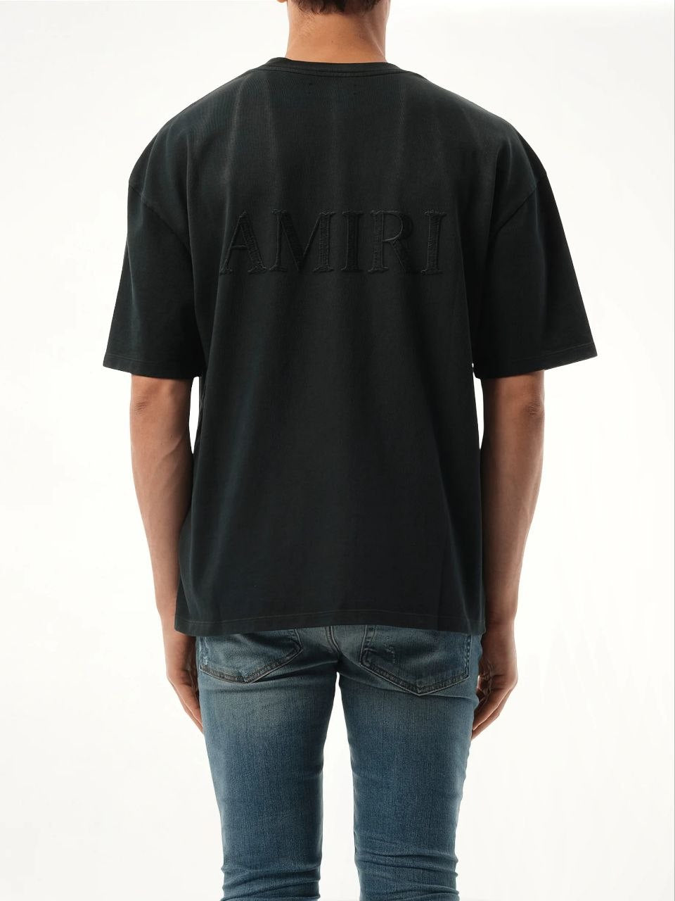 Black T-shirt with Logo Embroidery