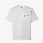 White Jersey Zip-Pocket T-shirt