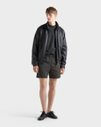 Logo Label Asphalt Gray Cotton T-shirt