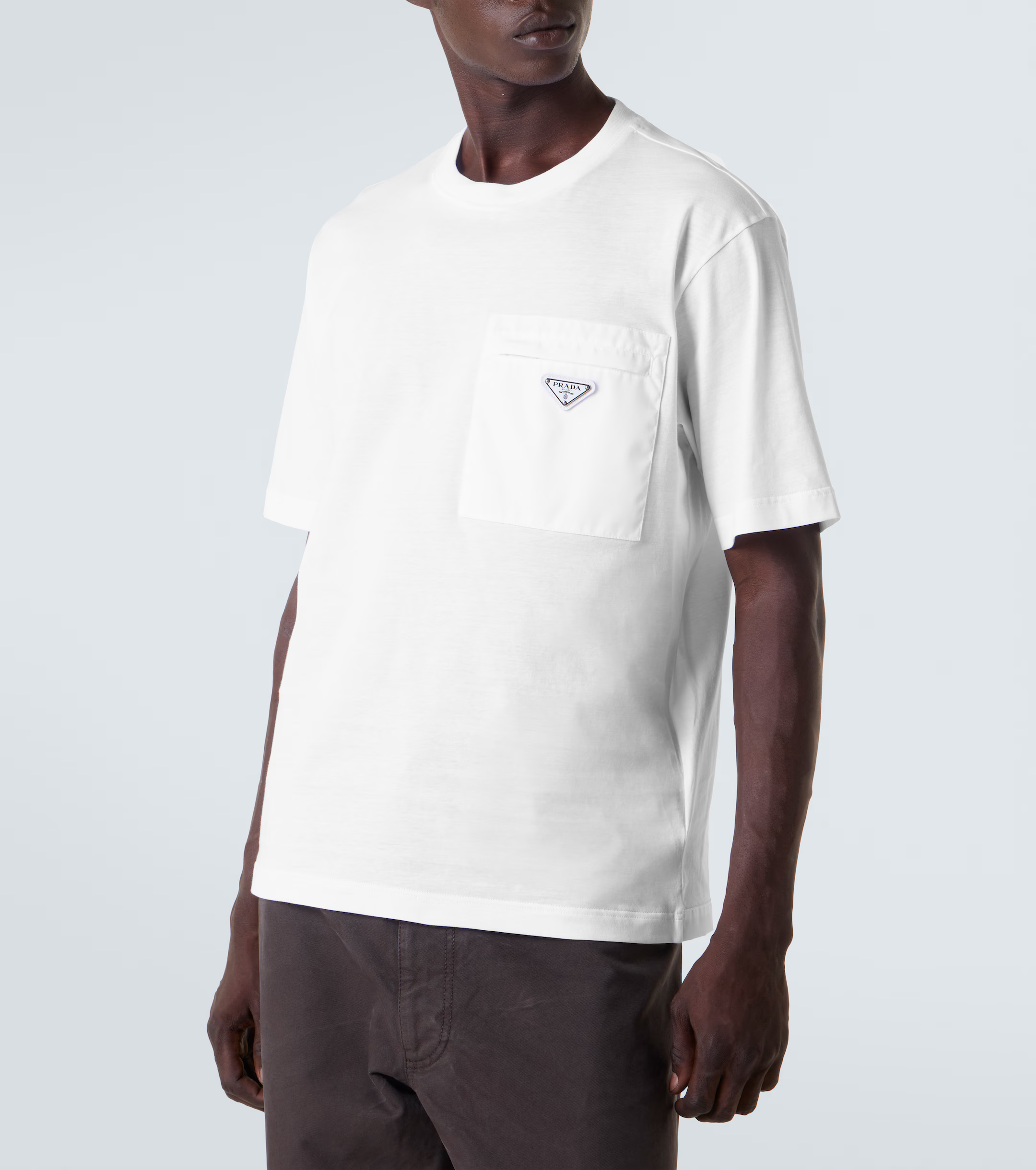 White Logo Plaqué Pocket T-shirt