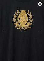 B Shield Motif Black Oversize T-shirt
