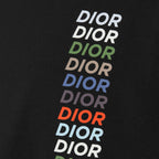 MULTI SIGNATURE RELAXED FIT BLACK T-SHIRT