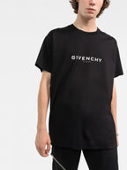 Αντεστραμμένο φαρδύ μαύρο T-shirt