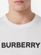 Logo Print White Cotton T-shirt