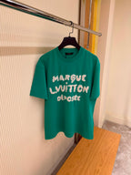 Embroidered Signature Green T-shirt