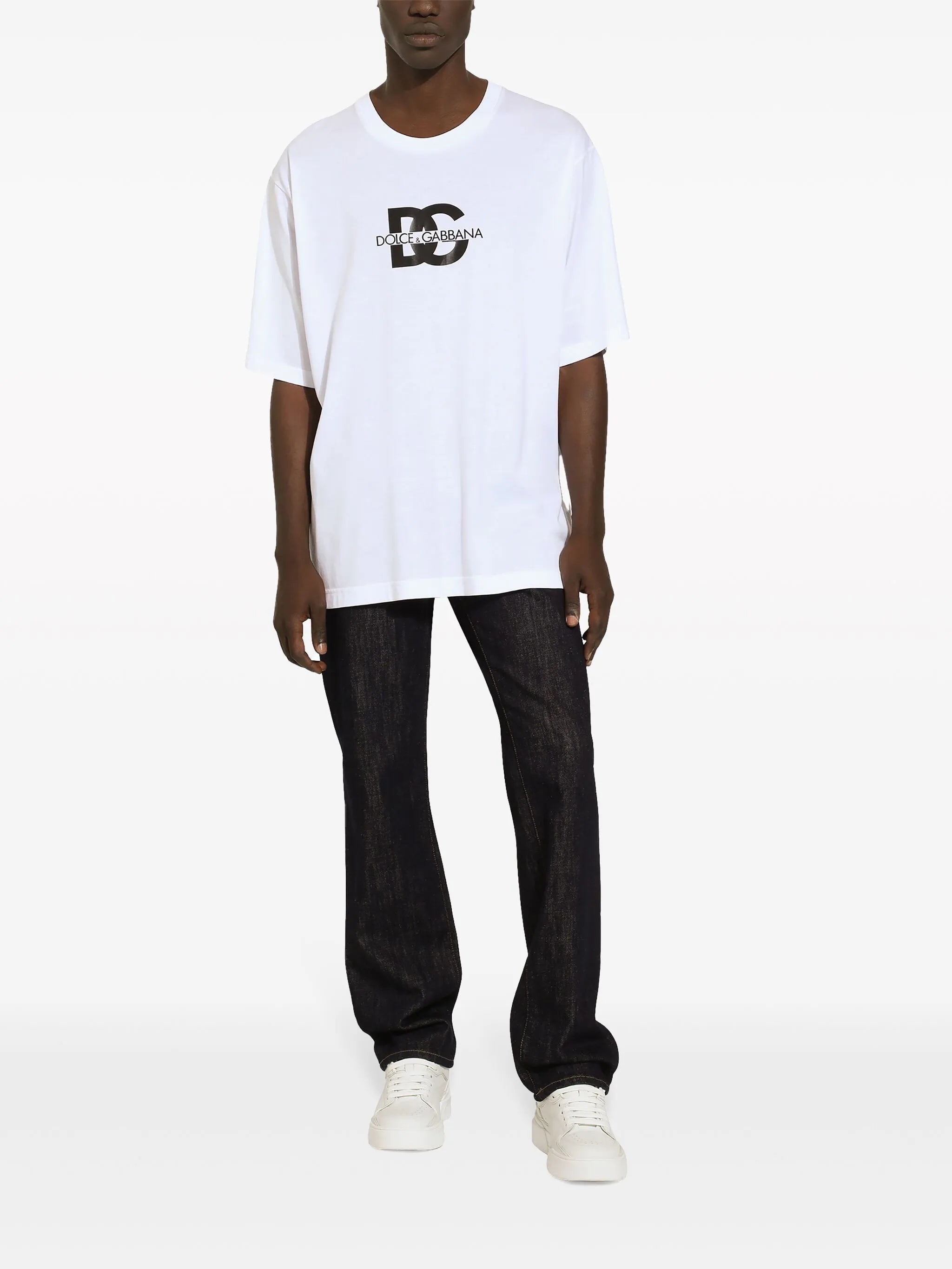 Logo-print Cotton White Oversized T-shirt