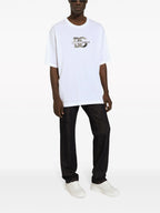 Logo-print Cotton White Oversized T-shirt