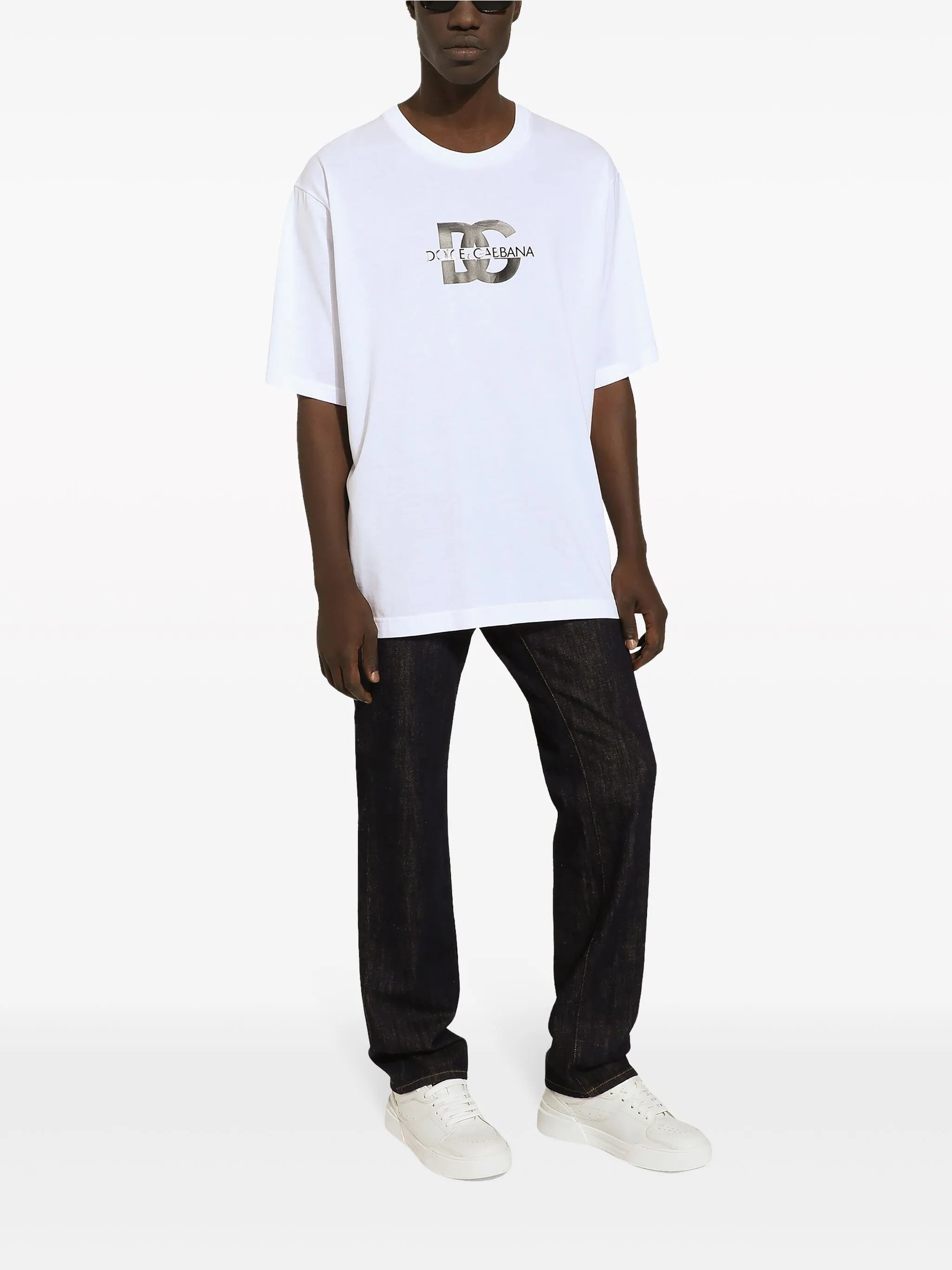 Logo-print Cotton White Oversized T-shirt