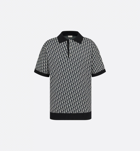 Oblique Black Polo Shirt