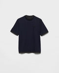 Blue and Dark Grey Layered T-shirt with Triangle Logo