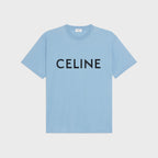 WASHED BLUE T-SHIRT IN COTTON JERSEY