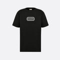 Μαύρο T-shirt Couture σε χαλαρή γραμμή με κέντημα