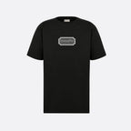 Μαύρο T-shirt Couture σε χαλαρή γραμμή με κέντημα