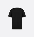 Μαύρο T-shirt Couture σε χαλαρή γραμμή με κέντημα