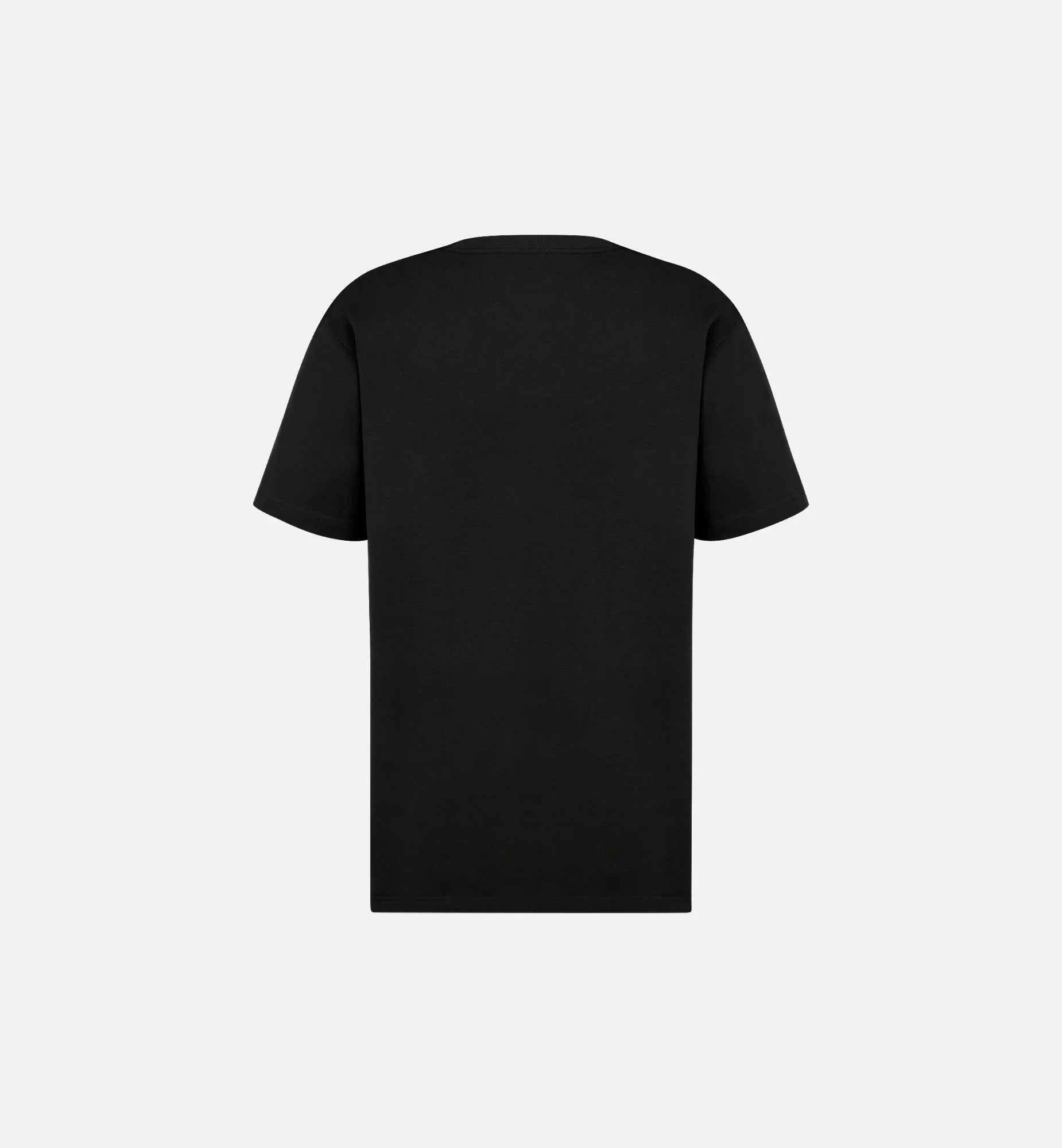 Μαύρο T-shirt Couture σε χαλαρή γραμμή με κέντημα