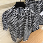 Oblique Print Black and White Set
