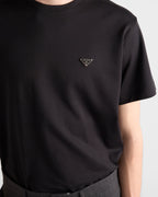 Black T-shirt with Metal Triangle Logo