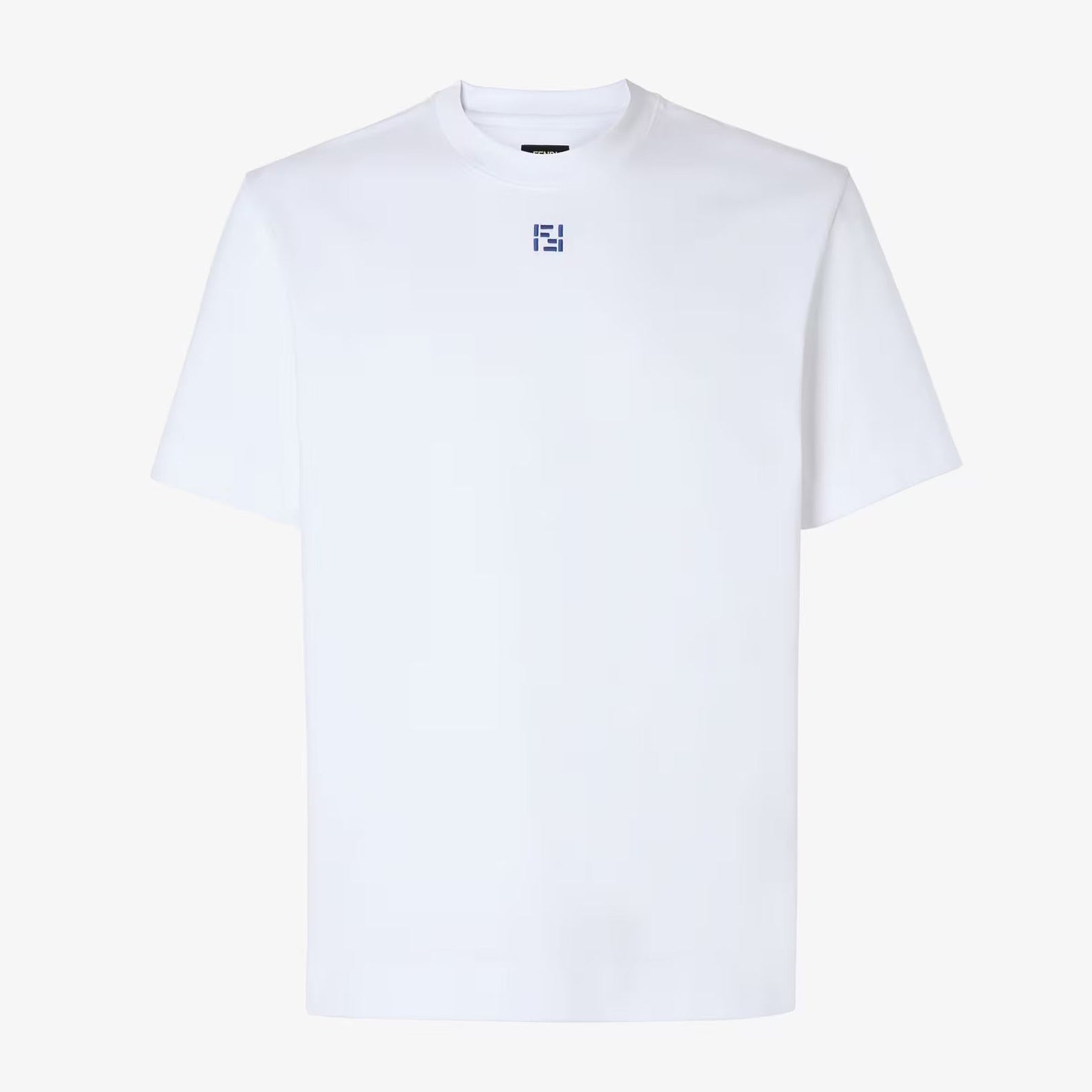 White T-shirt with FF Embroidered Logo