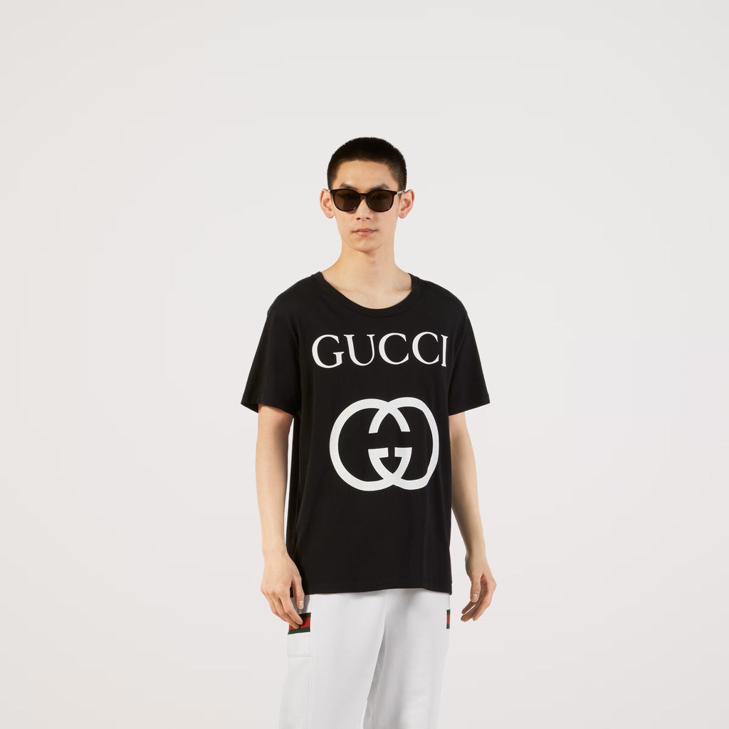 GG Interlocking Black T-shirt