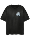 Μαύρο φαρδύ T-shirt Champions
