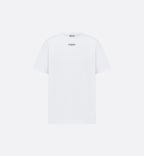Χαλαρό λευκό T-shirt με ετικέτα