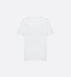 Χαλαρό λευκό T-shirt με ετικέτα