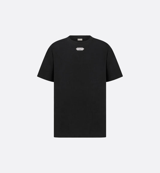 Relaxed Fit Black T-shirt with Tag