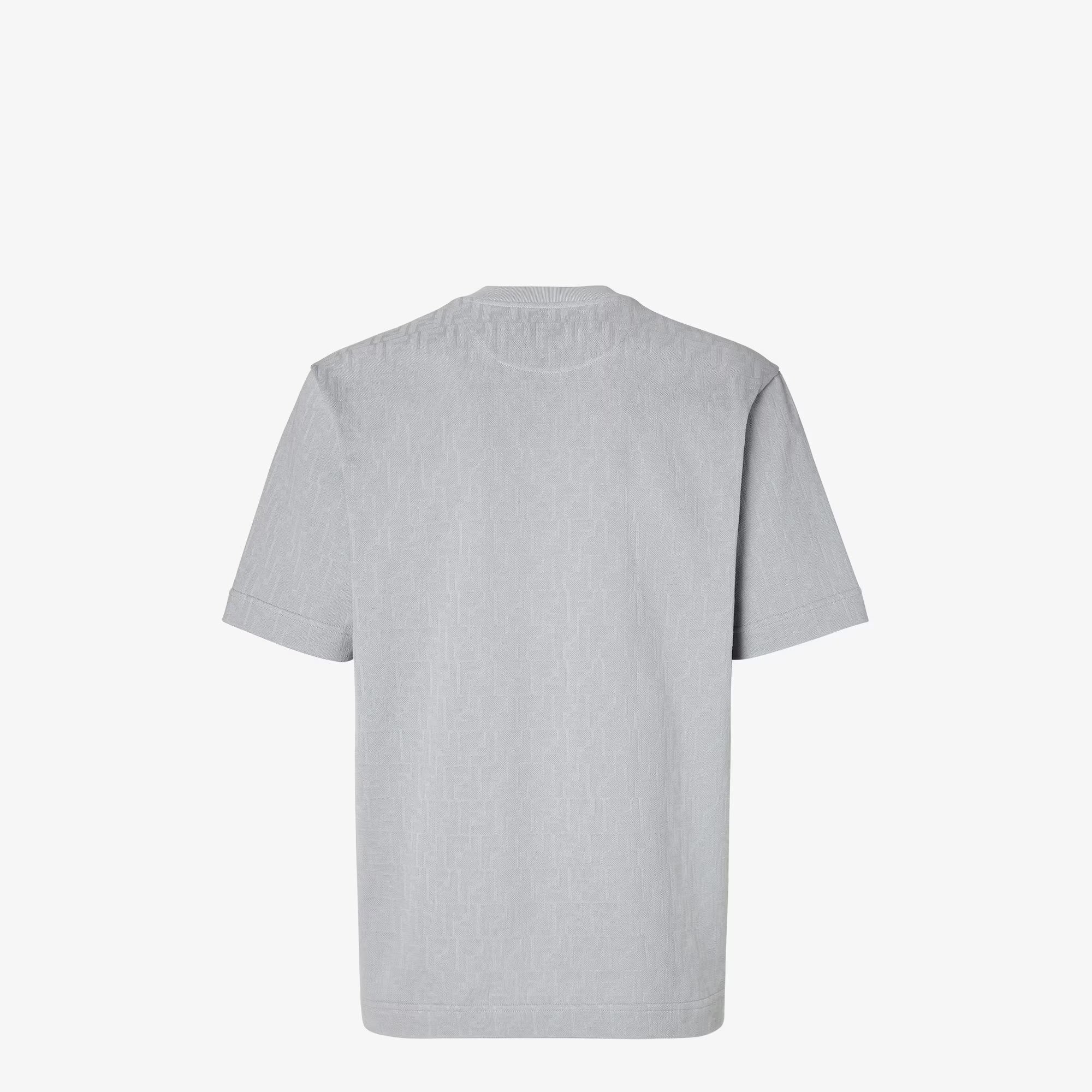 Grey T-shirt with Ff Jacquard