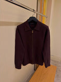 LV Blason Embossed Zipped Brown Blouson
