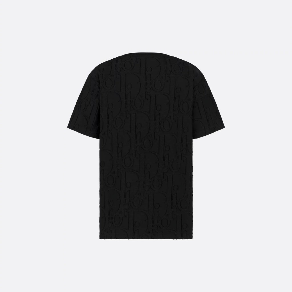 Μαύρο T-shirt Allover Oblique fil coupé
