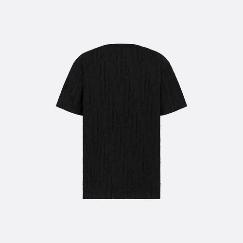 Μαύρο T-shirt Allover Oblique fil coupé