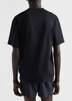 Crest Logo Black Cotton T-shirt