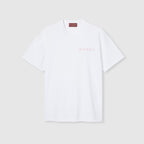 Τυπωμένο λευκό T-shirt από βαμβακερό ζέρσεϊ