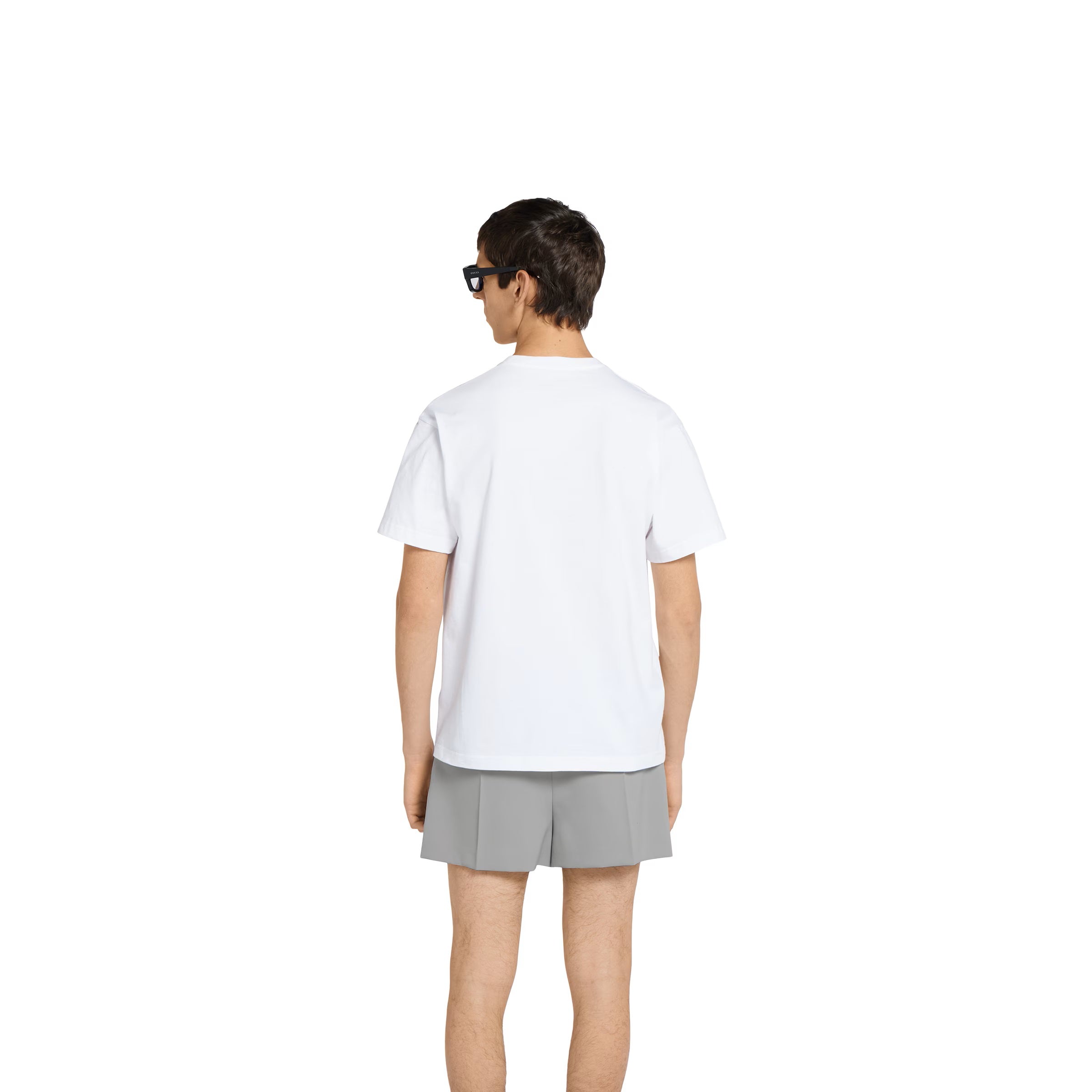 Τυπωμένο λευκό T-shirt από βαμβακερό ζέρσεϊ