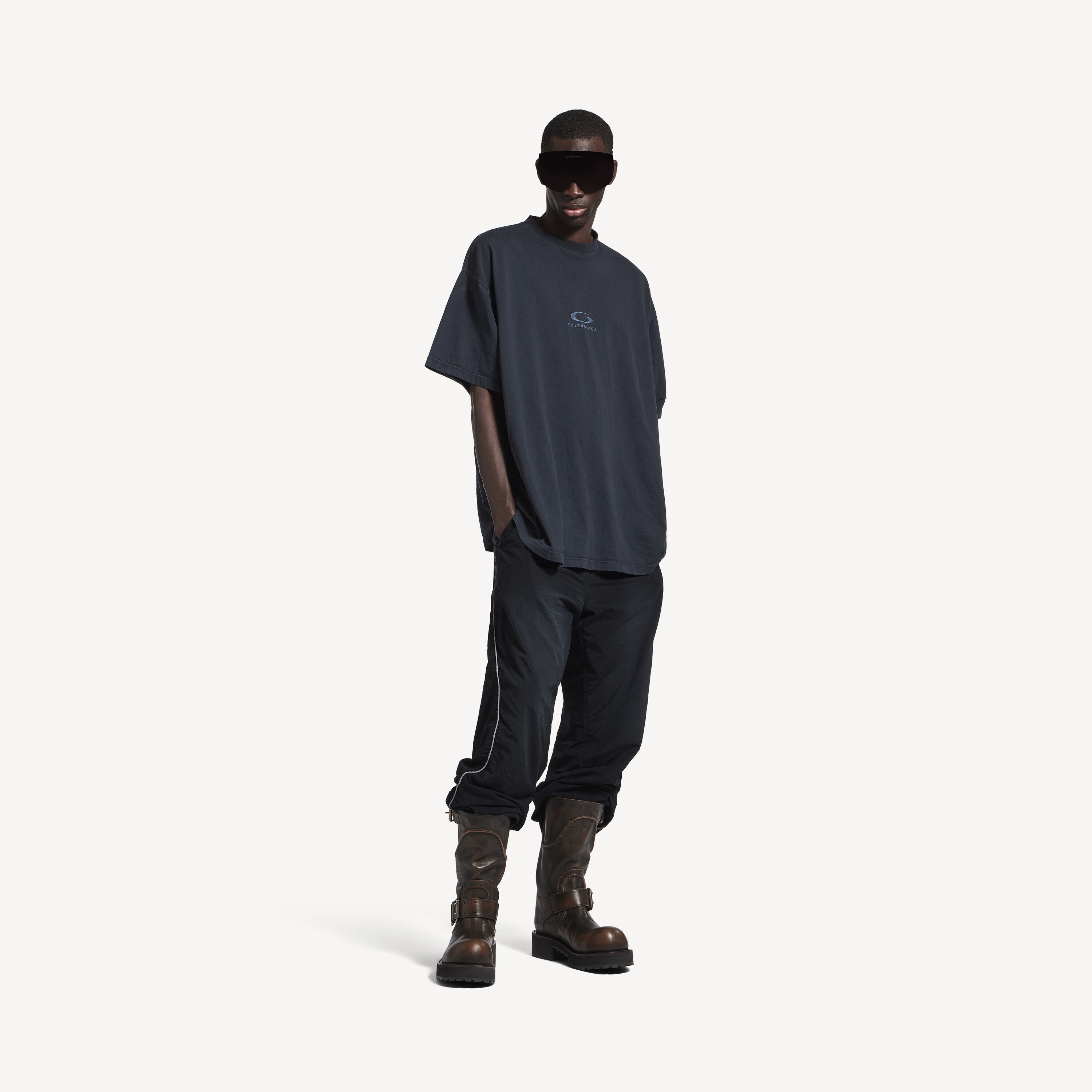 LOOP SPORTS ICON BLACK FADED OVERSIZE T-SHIRT