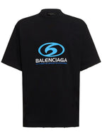Μαύρο T-shirt με ραγισμένο vintage λογότυπο Surfer