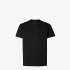Black T-shirt with Logo Embroidery