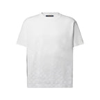 Flock Print Monogram Gradient White T-shirt