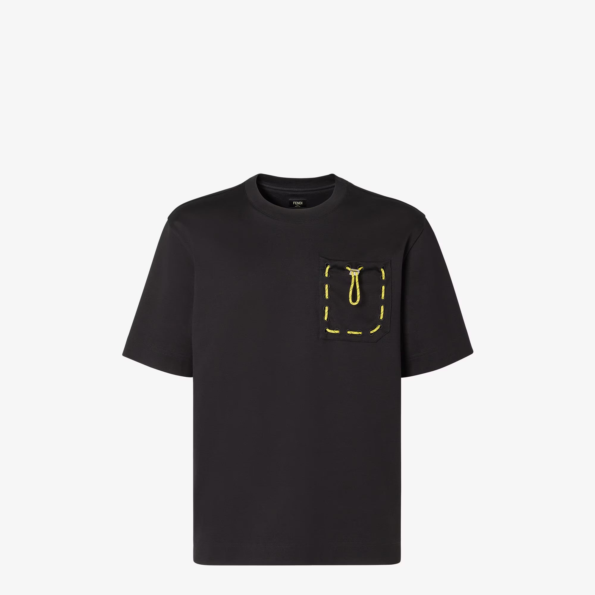 Black T-shirt with Small Patch Pocket