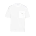 Λευκό T-shirt με τσέπη και λογότυπο
