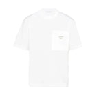 Λευκό T-shirt με τσέπη και λογότυπο
