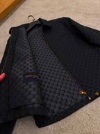 Cotton Blend Black Blouson Jacket