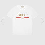 Λευκό βαμβακερό T-shirt με εφέ πλυσίματος
