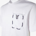 White T-shirt with Small Patch Pocket