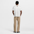 Flock Print Monogram Gradient White T-shirt