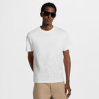 Flock Print Monogram Gradient White T-shirt