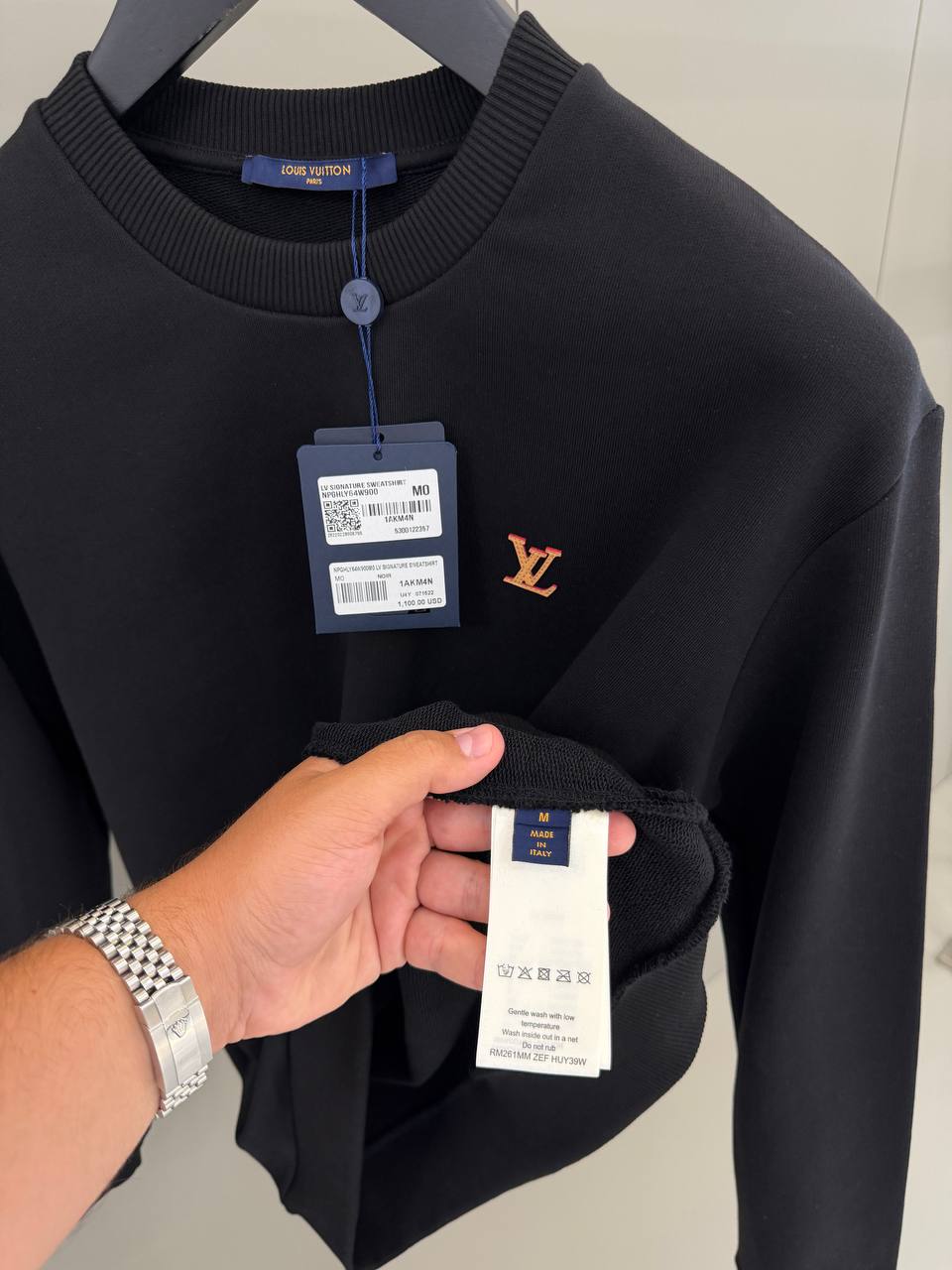 LV Patch Black Sweatshirt