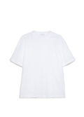 Crest Logo White Cotton T-shirt