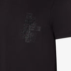 Μαύρο T-shirt από Βαμβάκι με Λογότυπο